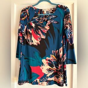 Dana Buchman Multicolor Floral Blouse